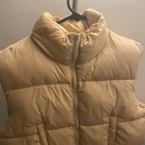 Women's Tan Puffer Vest